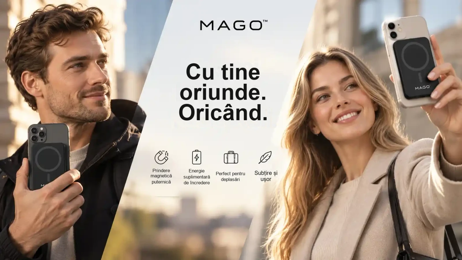 MAGO™ baterie externă magnetică fără fir